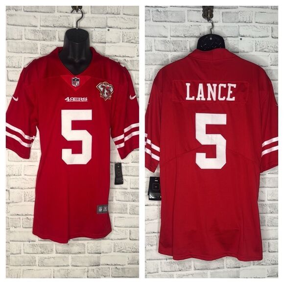 NWT TREY LANCE NIKE SAN FRANCISCO 49ERS RED HOME GAME FOOTBALL JERSEY - Picture 1 of 8